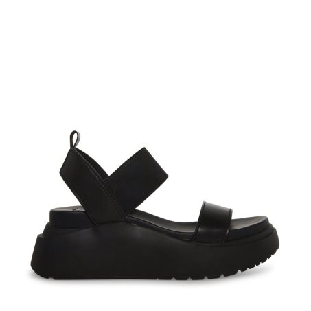 Black Steve Madden Cruise Women's Platform Sandals | PH 9261PQA